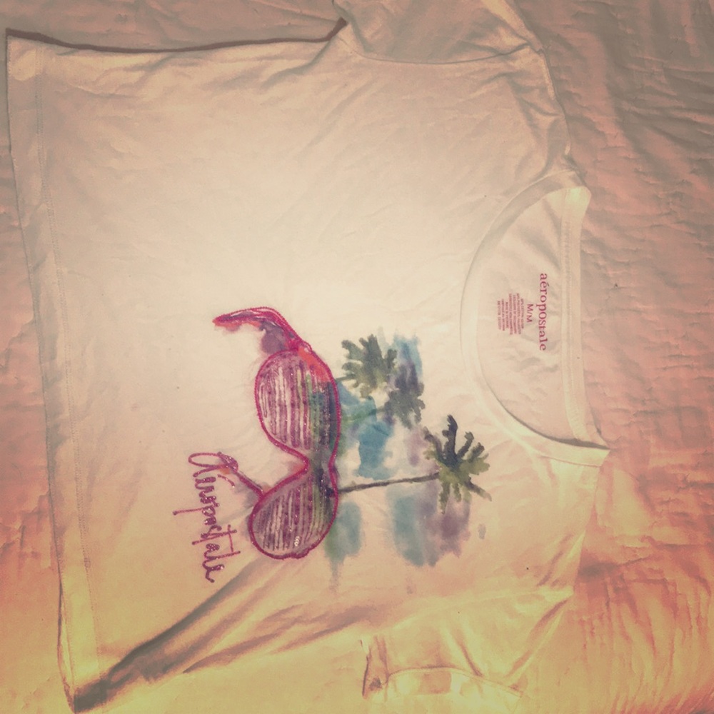 Aéropostale white crop top size medium
